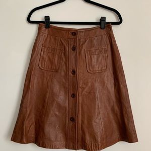 Chloe Leather Midi Skirt